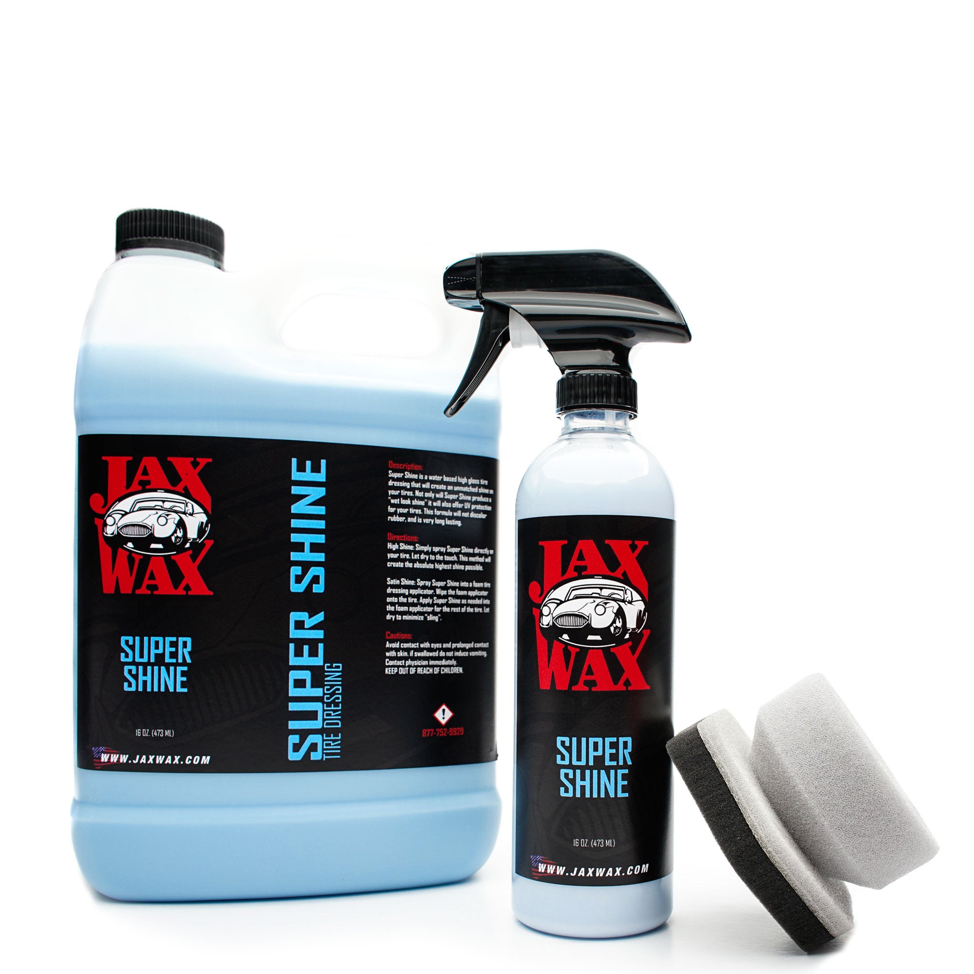 Jax Wax, Super Shine, Water Based Tire Dressing